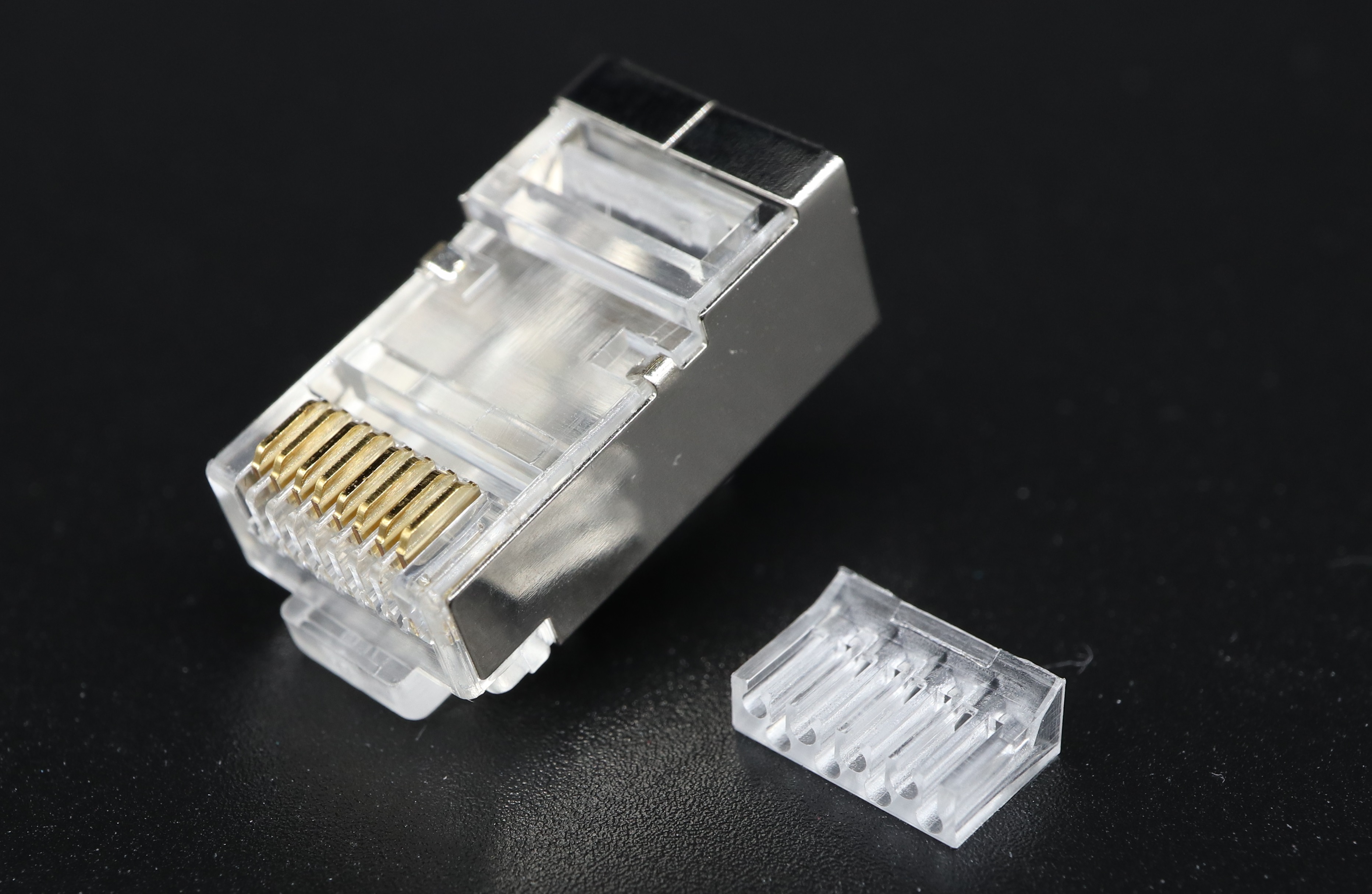 P8-031-10 RJ45 Modular Plug Cat.6 Shielded 2 Rows 8P8C-F 1.14mm with Hook