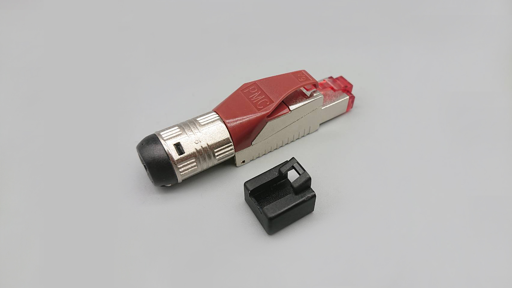 P8-079 RJ45 Cat.6A Full Shielded Field Termination plug -Screw-fit boot type