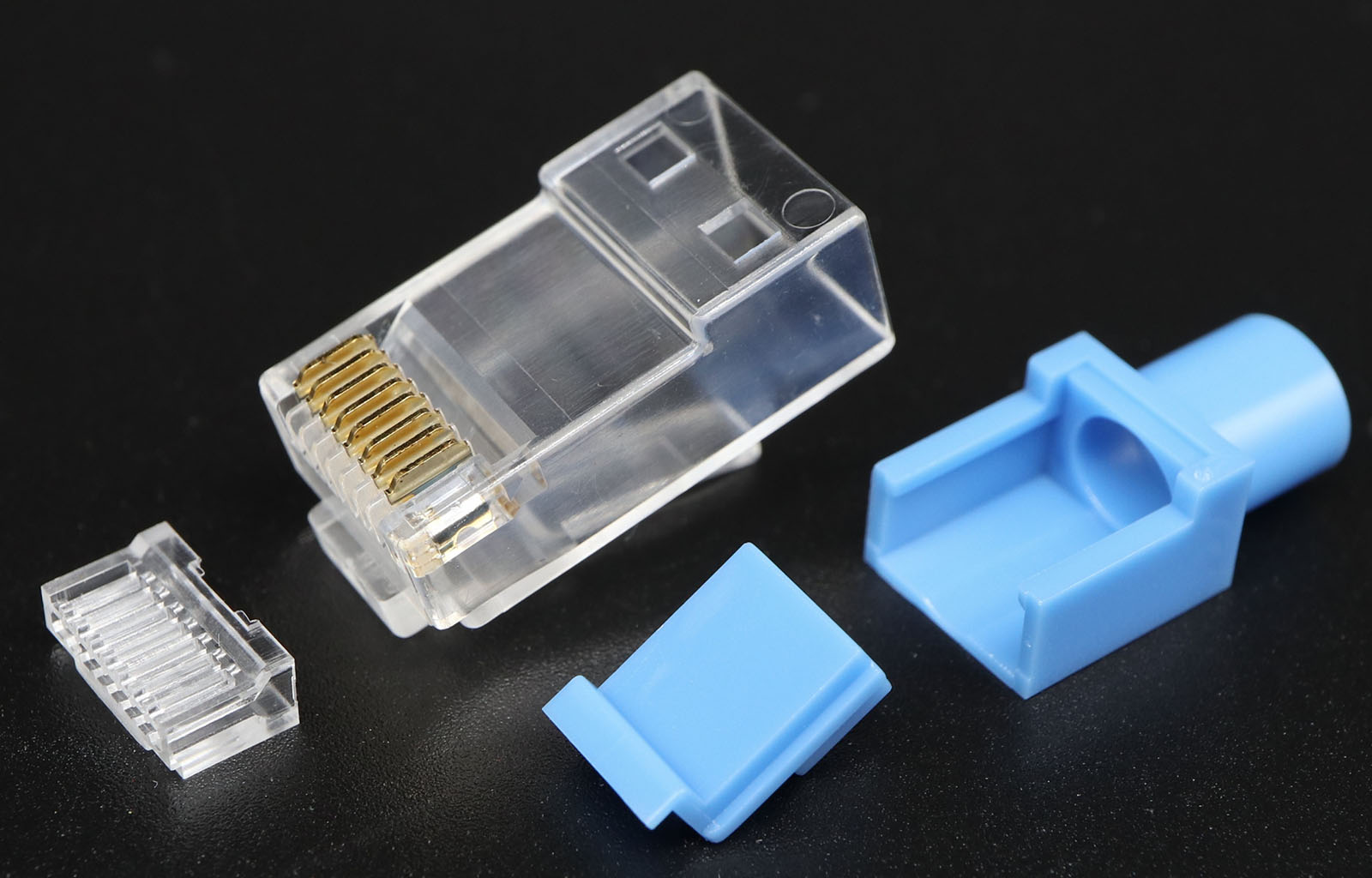 P8-061 RJ45 Modular Plug Cat.6 8P8C-F with divider and load bar UTP - Molding Use (Patented)