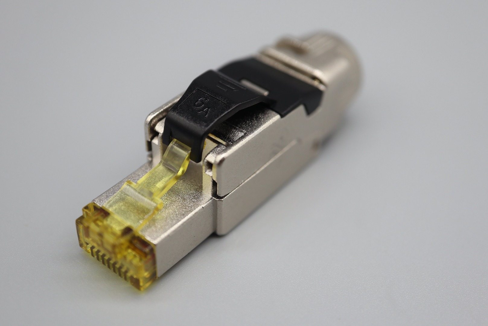 RJ45 Cat.6A Full Shielded Field Termination plug - Push-Rotate Boot type (Short Body)
