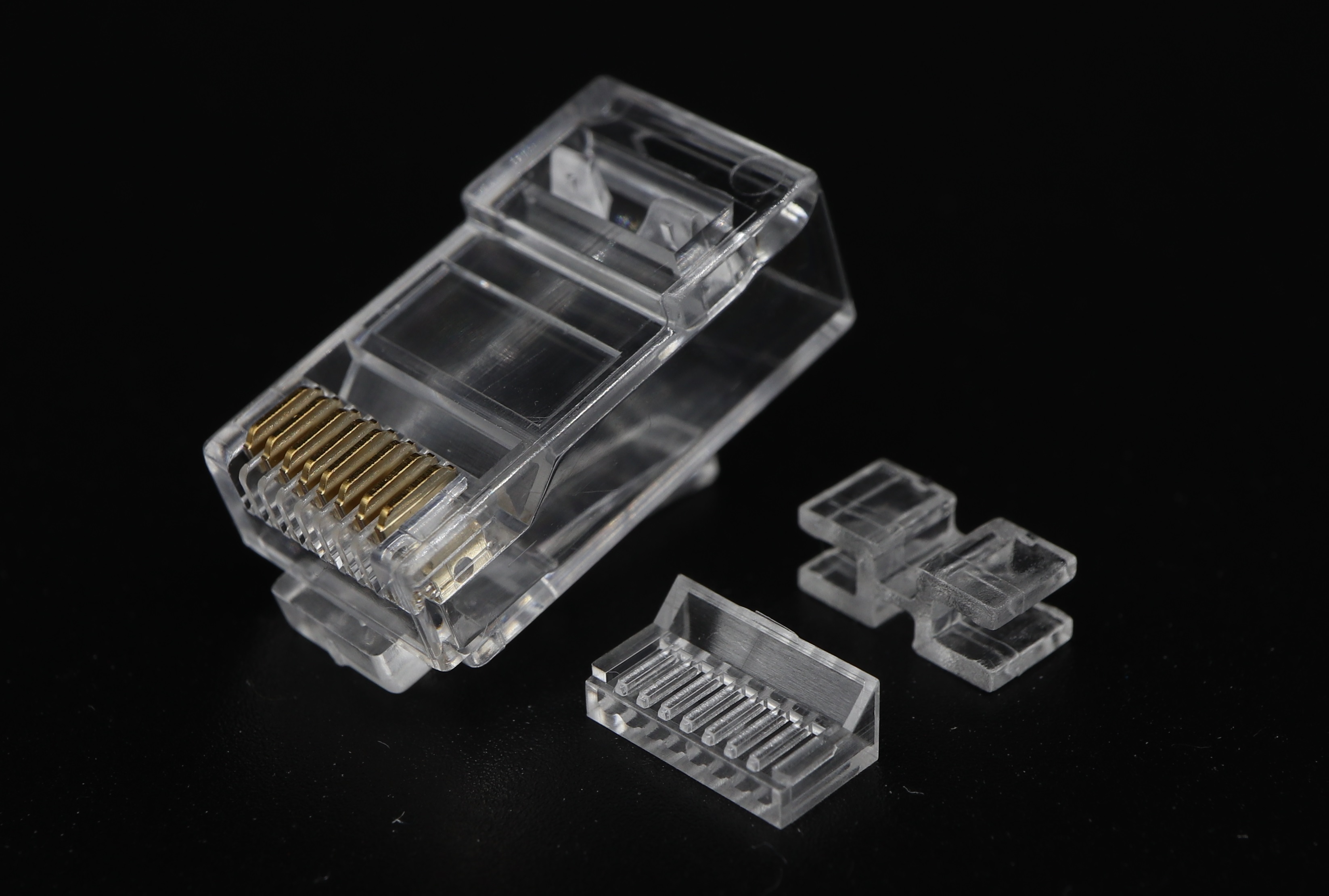 P8-040-1 RJ45 Modular Plug Cat.6 8P8C-R-V with divider and load bar UTP