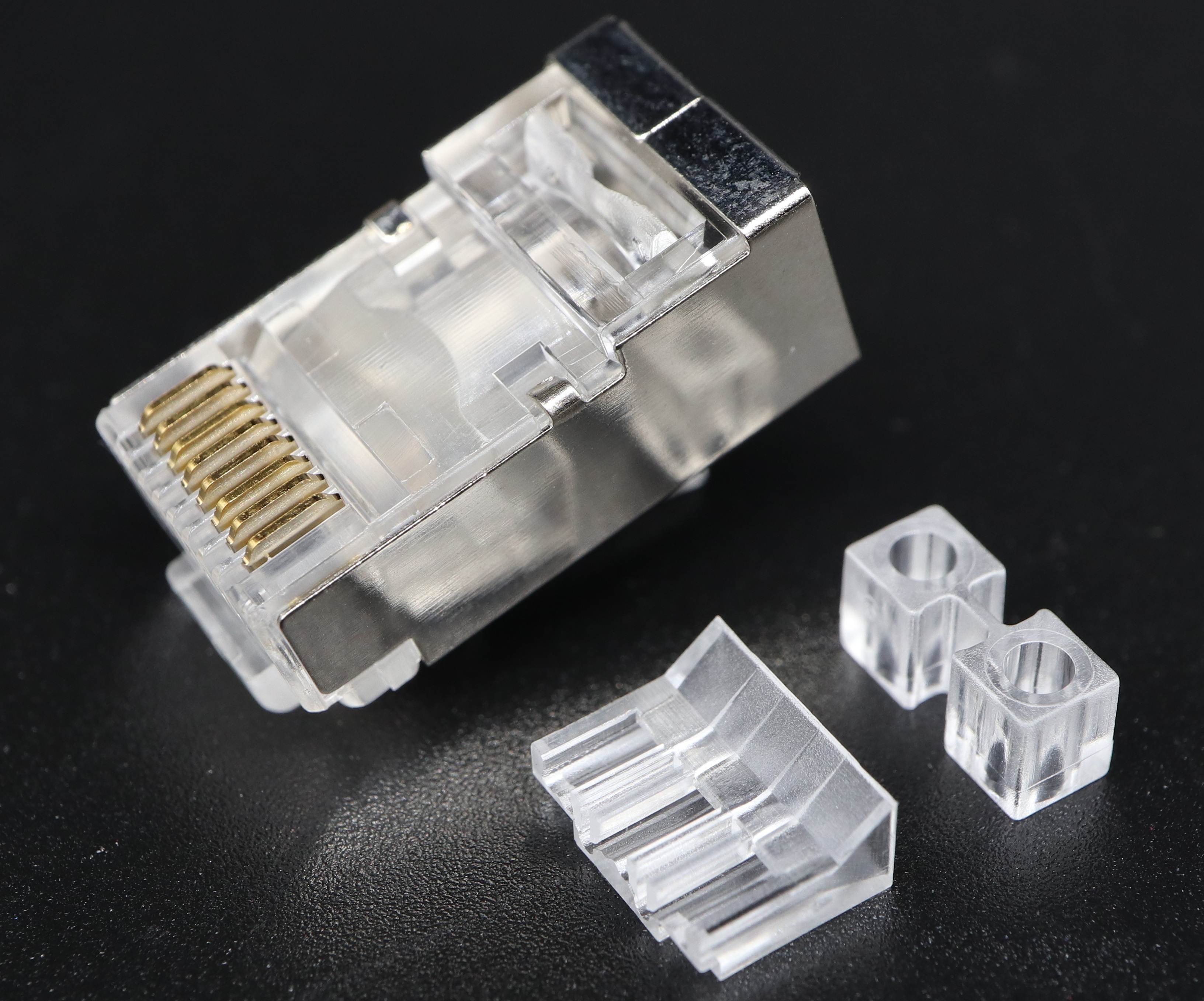 P8-064-10 RJ45 Modular Plug Cat.6A Shielded 2 Rows 8P8C-F-RV