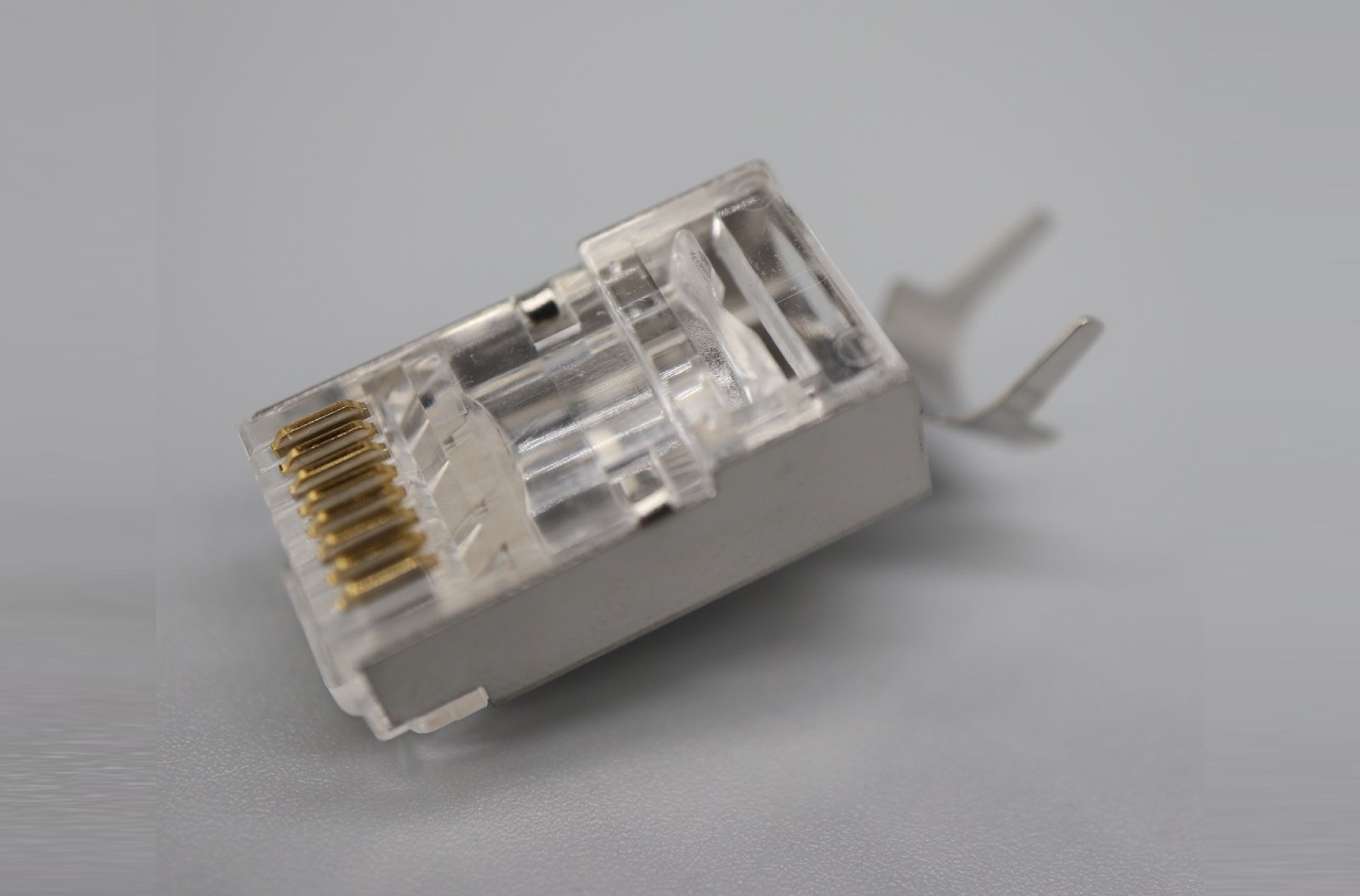 P8-020-19 RJ45 Modular Plug Cat.6A Shielded FAST (Pass Through) with External Ground 8P8C F-RV 2 Rows 1.10mm