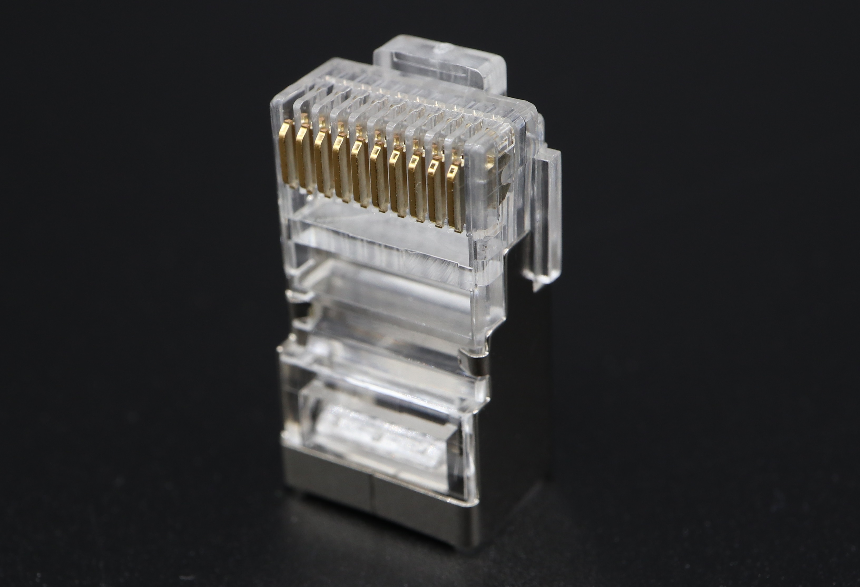 P10-K11 RJ48 Modular Plug 10P10C-R Half - Shielded - Right key